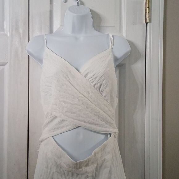 Lulus white crossover tie back sleeveless dress Sz XL NWT - Picture 4 of 11